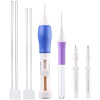MIHOUNION Agujas de bordado accesorios de hilos bordado pluma herramientas de tejer para herramienta de coser